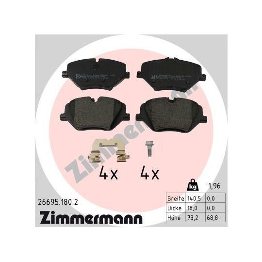 26695.180.2 - Brake Pad Set, disc brake 