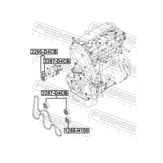 2290-D4CB - Hihnankiristin, moniurahihna 