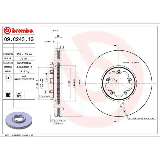 KT 10 059 - Brake Set, disc brake 
