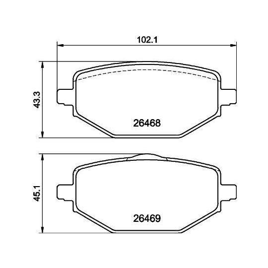 MDB3504 - Brake Pad Set, disc brake 