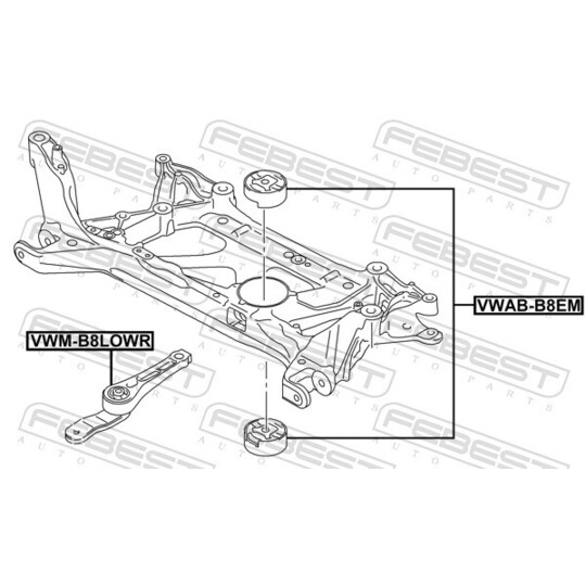 VWAB-B8EM - Engine Mounting 