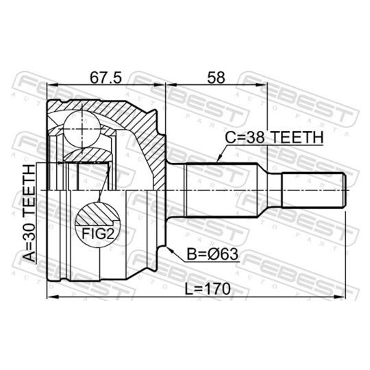 2310-T6 - Joint Kit, drive shaft 