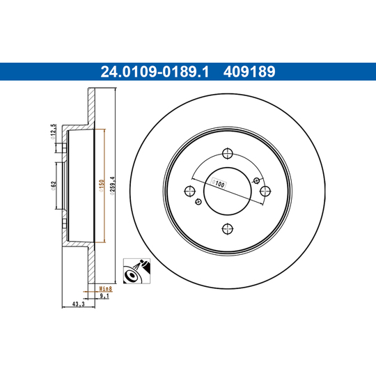 24.0109-0189.1 - Bromsskiva 