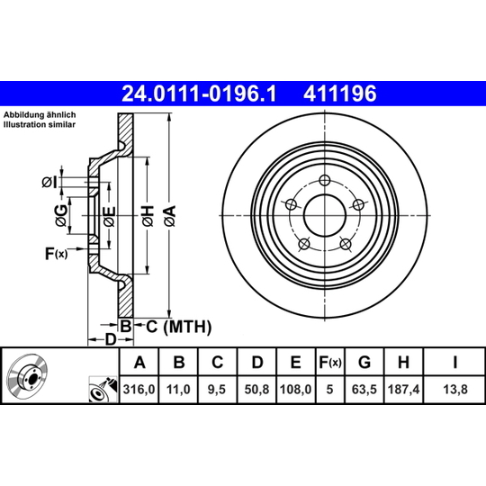 24.0111-0196.1 - Brake Disc 