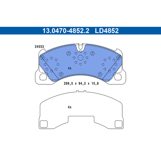 13.0470-4852.2 - Brake Pad Set, disc brake 