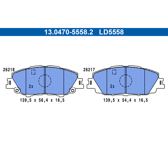 13.0470-5558.2 - Brake Pad Set, disc brake 