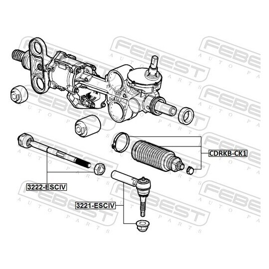 3222-ESCIV - Tie Rod Axle Joint 