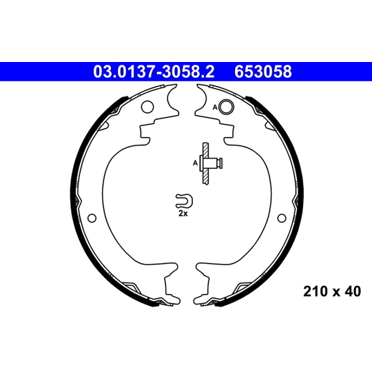 03.0137-3058.2 - Bromsbackar, sats, parkeringsbroms 