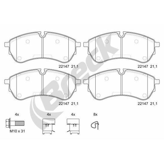 22147 00 653 00 - Brake Pad Set, disc brake 