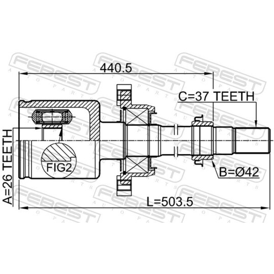 3011-F7152WDRH - Joint Kit, drive shaft 