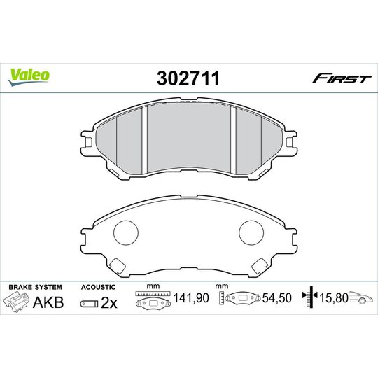 302711 - Brake Pad Set, disc brake 