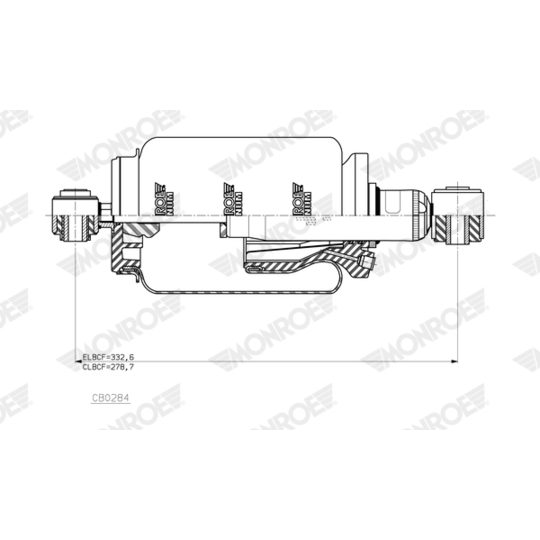 CB0284 - Shock Absorber, cab suspension 