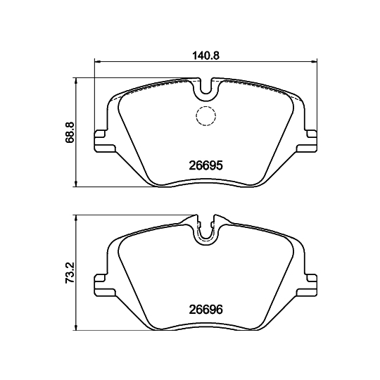 MDB3528 - Brake Pad Set, disc brake 