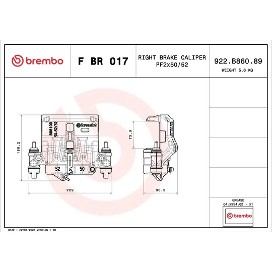 F BR 017 - Brake Caliper 