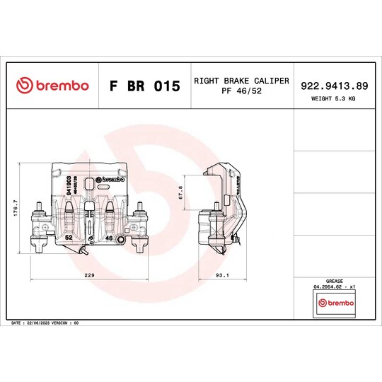 F BR 015 - Brake Caliper 