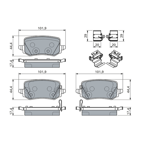 0 986 460 161 - Brake Pad Set, disc brake 