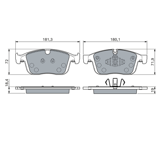 0 986 460 131 - Brake Pad Set, disc brake 