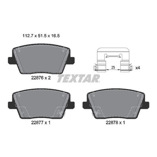 2287603 - Brake Pad Set, disc brake 