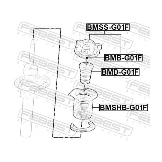 BMB-G01F - Rullalaakeri, jousijalkalaakeri 