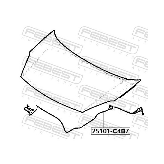 25101-C4B7 - Bonnet Cable 