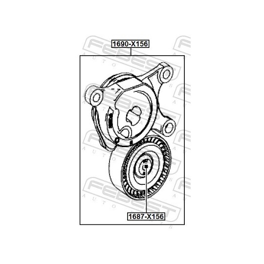 1690-X156 - Belt Tensioner, v-ribbed belt 