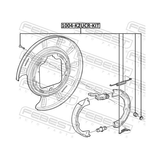 1004-K2UCR-KIT - Accessory Kit, parking brake shoes 