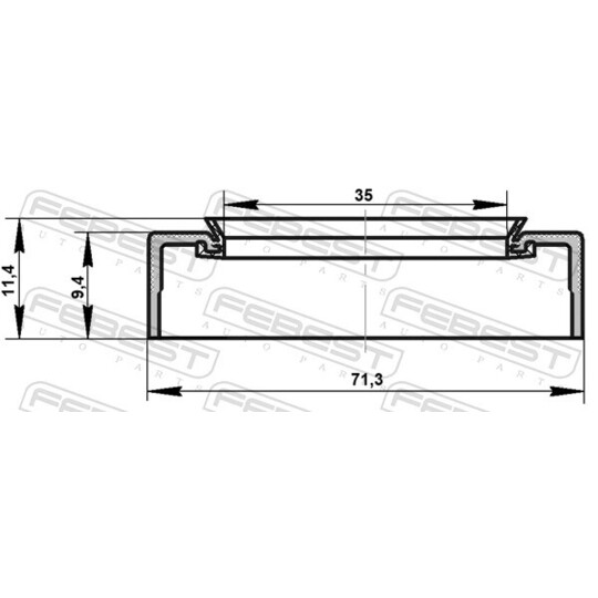 95AES-35710911X - Seal, drive shaft 