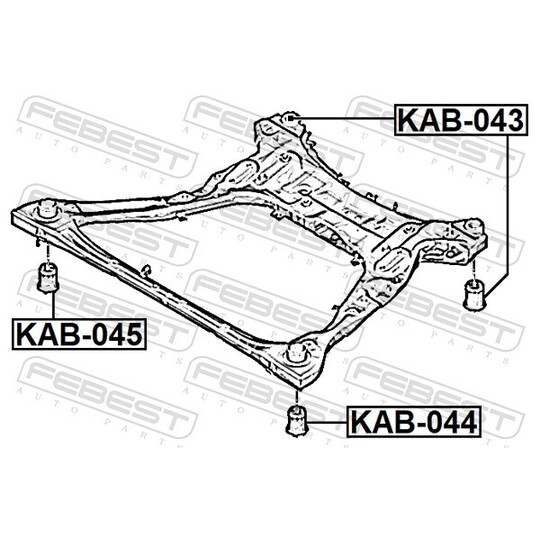 KAB-045 - Mounting, axle beam 