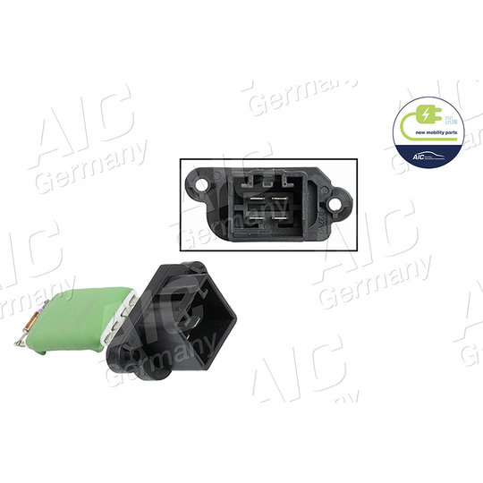 Resistor, interior blower