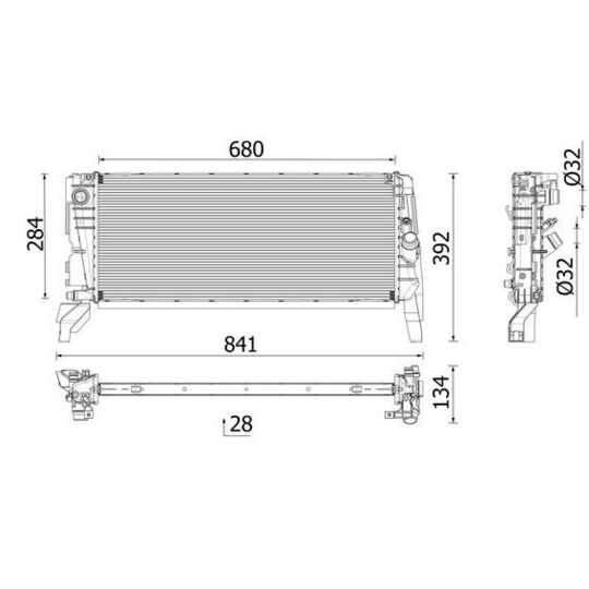 CR 2763 000P - Radiator, engine cooling 