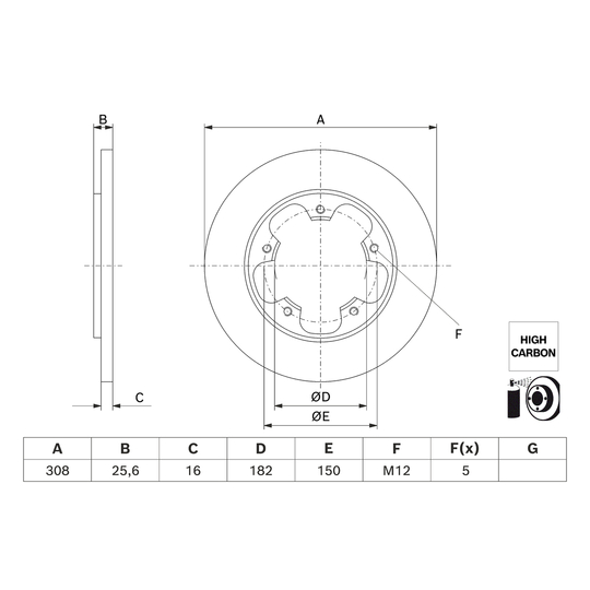 0 986 479 H56 - Brake Disc 