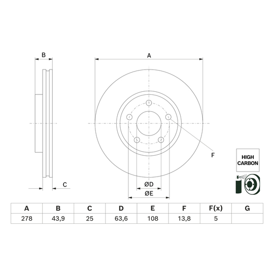 0 986 479 H66 - Brake Disc 