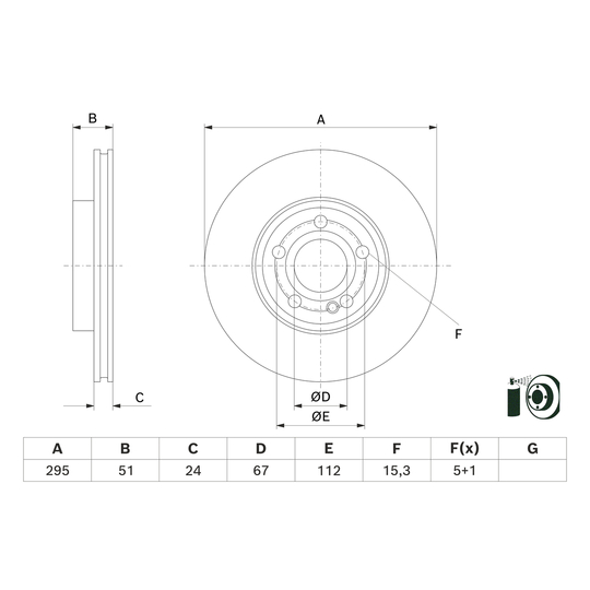 0 986 479 H74 - Brake Disc 