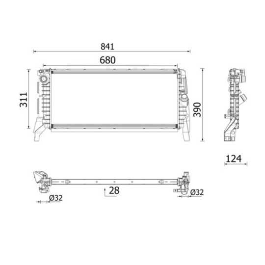 CR 2749 000P - Radiator, engine cooling 