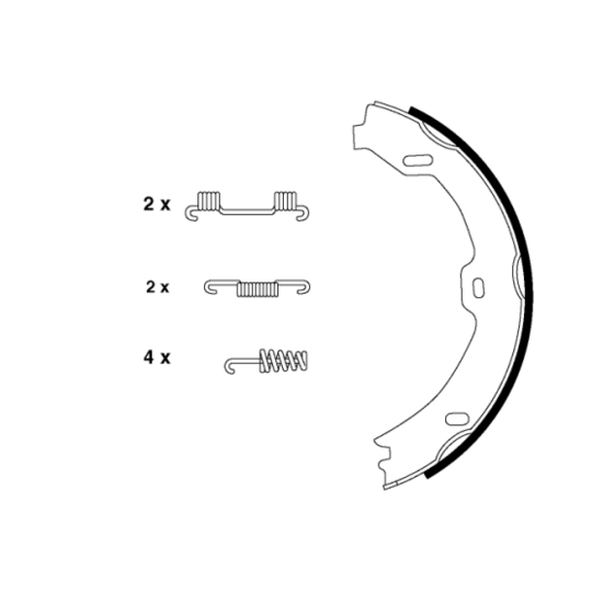 MFR568 - Brake Shoe Set, parking brake 