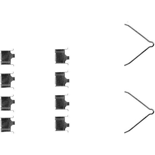 MBA1166 - Accessory Kit, disc brake pad 