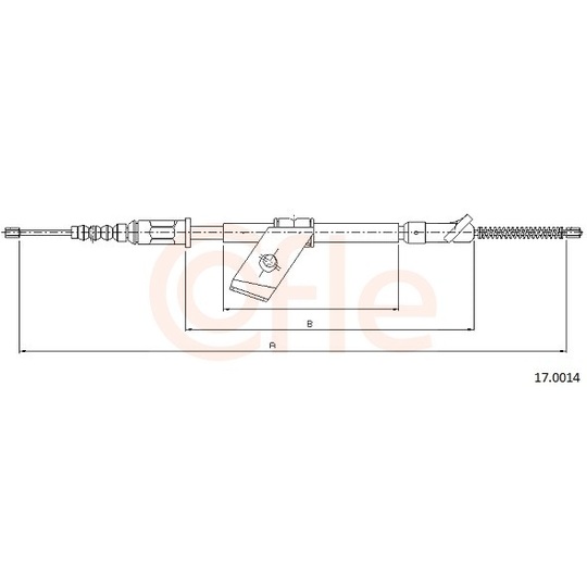 92.17.0014 - Cable, parking brake 