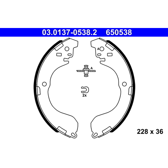 03.0137-0538.2 - Brake Shoe Set 