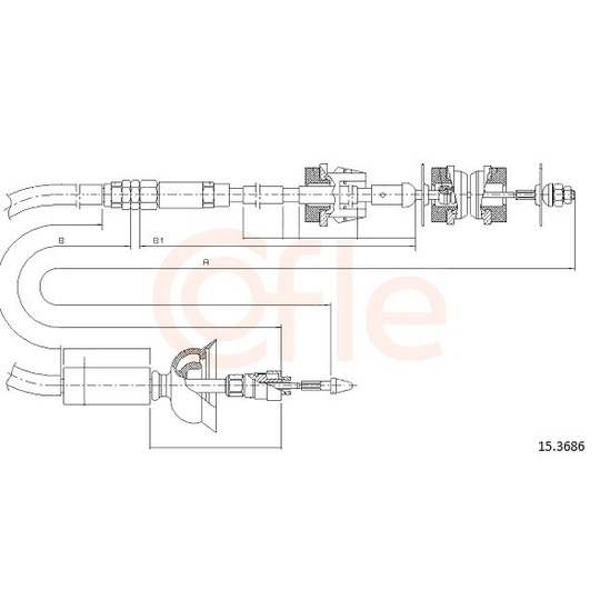 92.15.3686 - Clutch Cable 