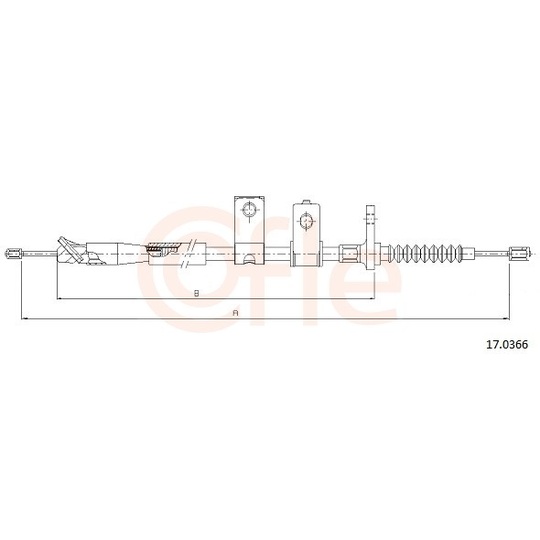 92.17.0366 - Cable, parking brake 