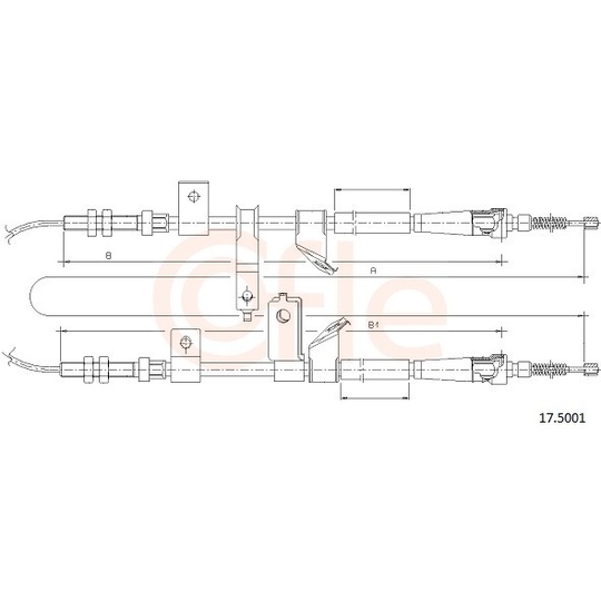 92.17.5001 - Cable, parking brake 