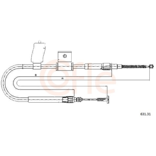 92.631.31 - Cable, parking brake 