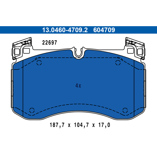 13.0460-4709.2 - Brake Pad Set, disc brake 