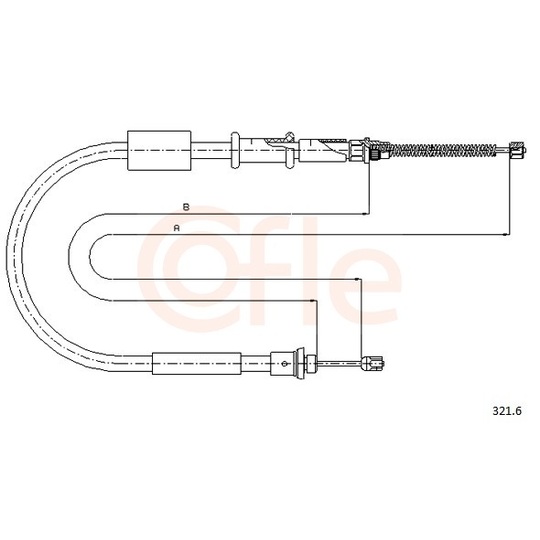 92.321.6 - Cable, parking brake 