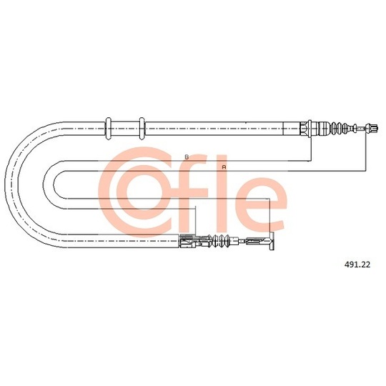 92.491.22 - Cable, parking brake 