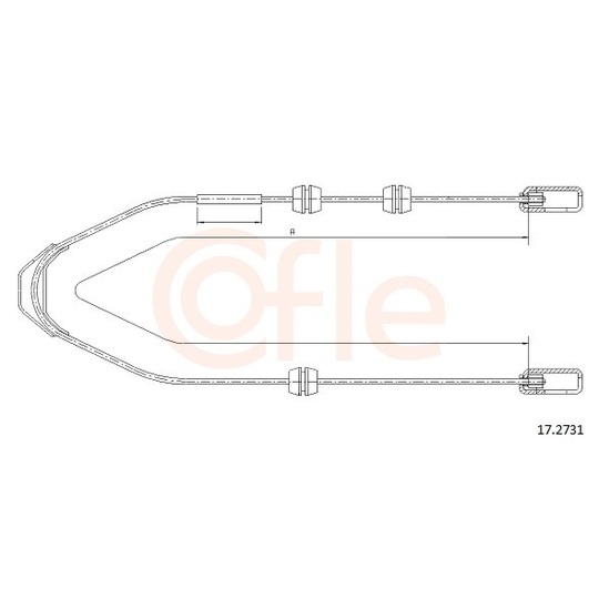 92.17.2731 - Cable, parking brake 