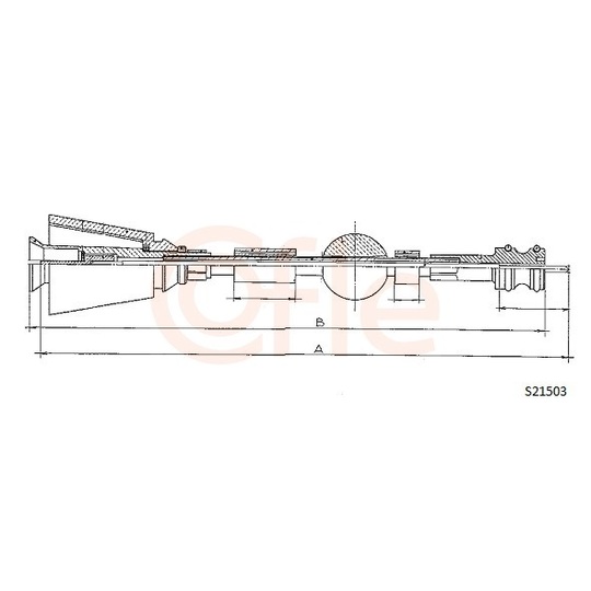 92.S21503 - Hastighetsmätaraxel 