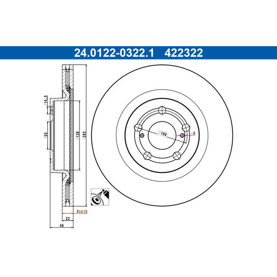 24.0122-0322.1 - Brake Disc 