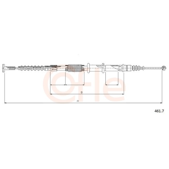 92.461.7 - Cable, parking brake 