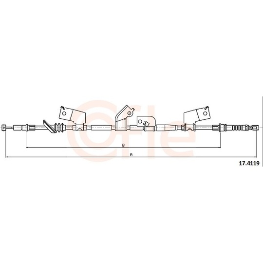 92.17.4119 - Cable, parking brake 